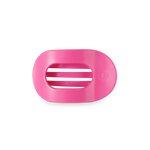 teleties flat round hair clip pink