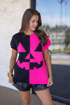 pink black pumpkin sweater top