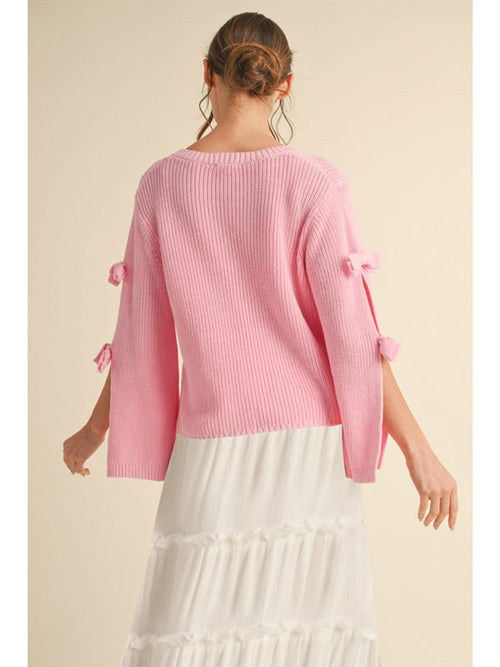 pink bow sweater