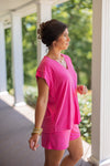 pink cotton comfy matching lounge set