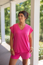 pink cotton comfy matching lounge set