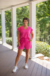 pink cotton comfy matching lounge set