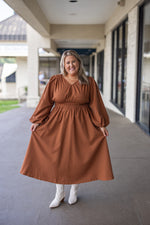 cute plus size fall midi dress