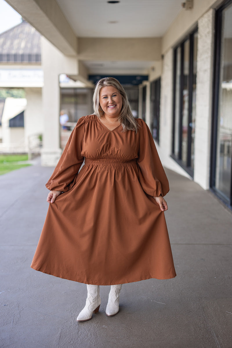 cute plus size fall midi dress