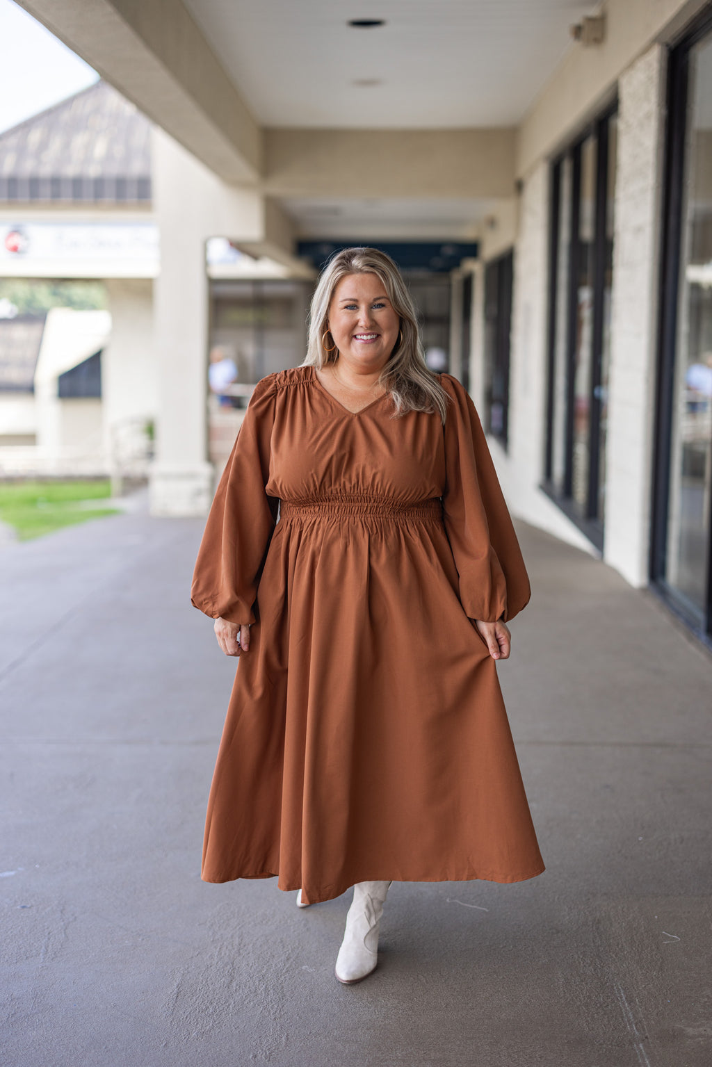 cute plus size fall midi dress