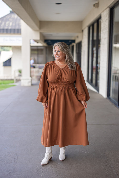 cute plus size fall midi dress