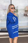 royal blue ric rac shift dress