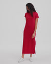 spanx airessentials red maxi dress