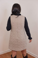 quilted overall style dress