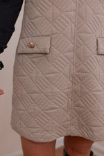 quilted overall style dress