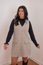 quilted overall style dress