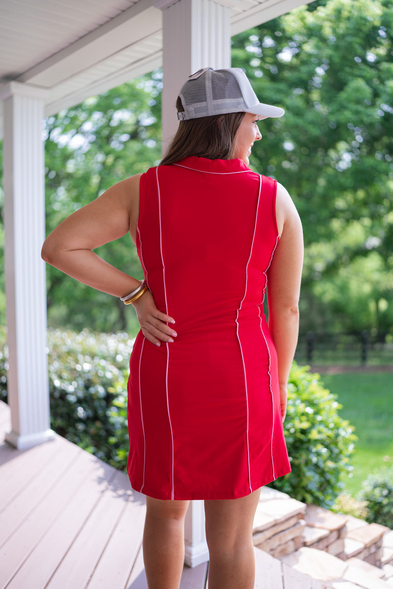 red activewear tennis dress