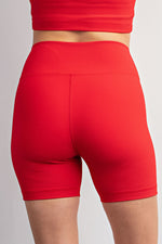 red biker shorts