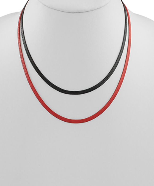 gameday red black dawgs necklace