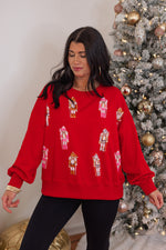 Christmas tree bow fleece pajama pullover