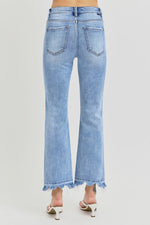 risen jeans high rise straight slim denim
