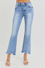 risen jeans high rise straight slim denim