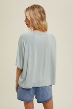 Wishlist Sage green relaxed fit, boxy short sleeve top