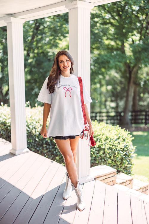 saturday in athens bow graphic tee