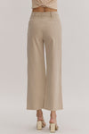 Entro Stone beige wide leg denim pants