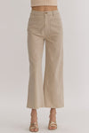 Entro Stone beige wide leg denim pants