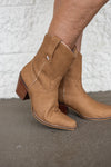 tan croc textured mid boot