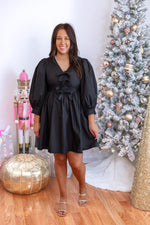 black bow babydoll dress