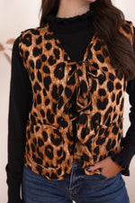 leopard bow tie vest