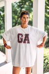 distressed vintage UGA gameday graphic tee