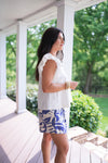 white summer peasant top