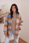 colorful striped sweater cardigan