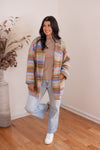 colorful striped sweater cardigan