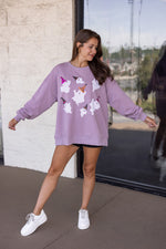 sequin witch ghost halloween pullover top