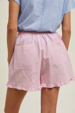 Pink Seersucker Shorts