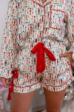 red green Christmas nutcracker pajama set