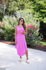 zsupply pink reverie midi dress