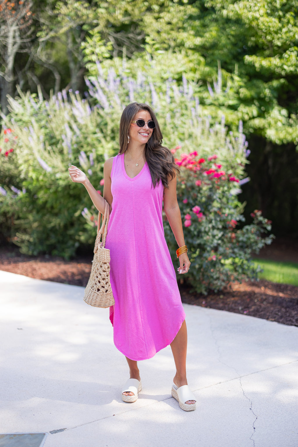 zsupply pink reverie midi dress