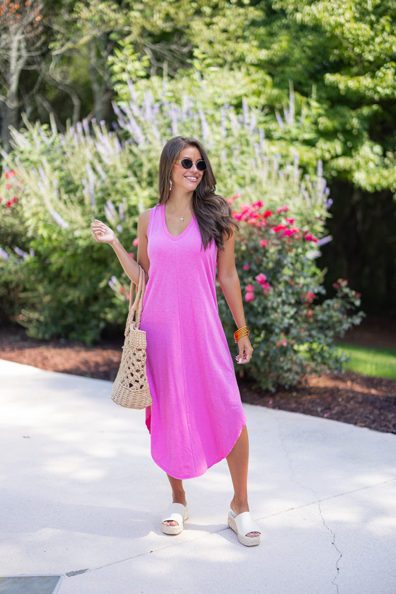 zsupply pink reverie midi dress