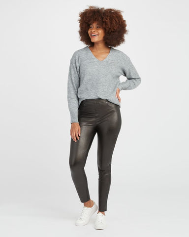 Spanx, Leather Like Black Skinny Pants